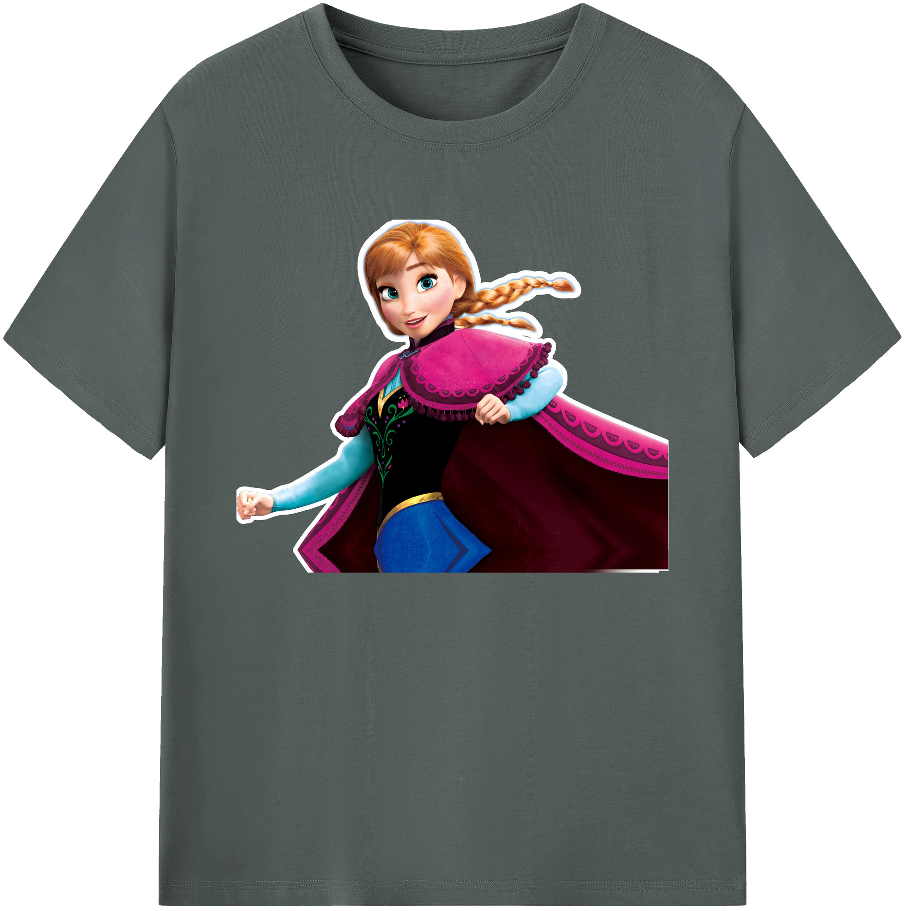 （画像用） アナと雪の女王 アンナ エルサ Frozen Anna Elsa 綿100％ メンズ半袖Tシャツ｜肌触りやわらか＆通気性